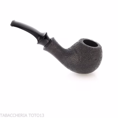 Tsuge Kaga 904 bent Apple schwarz geschliffener Bruyère mit 9 mm Filter-Tsuge