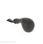 Tsuge Kaga 904 bent Apple briar noir sablé avec filtre de 9 mm - Pipe Pour le Tabac - Racine naturelle