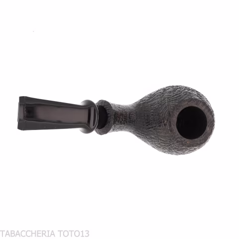 Tsuge Kaga 904 bent Apple black sanded briar with 9 mm filter - Tobacco Pipes - Natural root