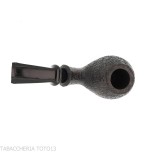 Tsuge Kaga 904 bent Apple radica sabbiata nera con filtro 9 mm - Pipe