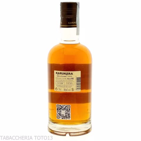 Karukera 2008 fut 66 70th Velier Vol.58,4% Cl.70 - Spiritueux - Jus de canne à sucre