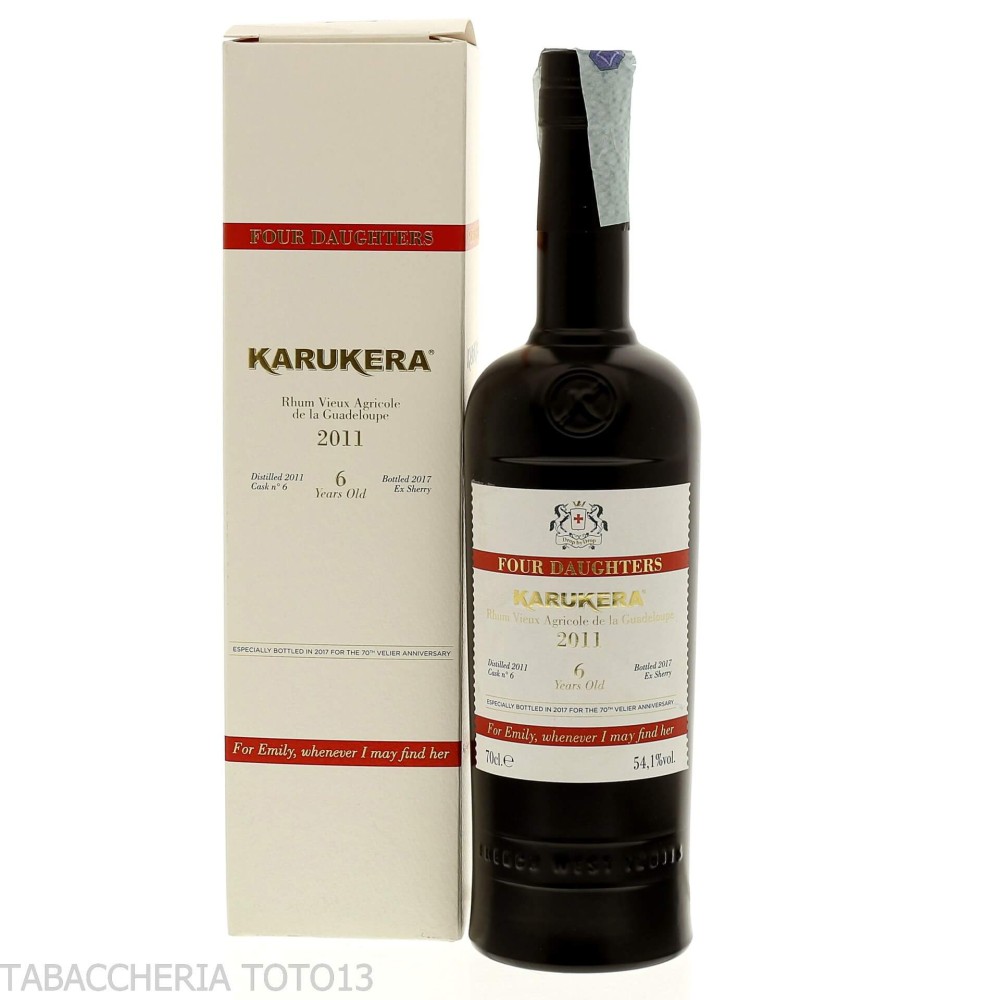 Karukera 2011 Sherry cask 70th Velier Vol.54,1% Cl.70 - Destilliert