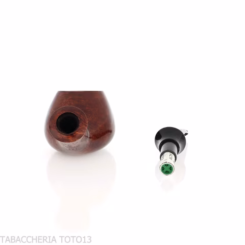 Tsuge Kaga 901 G9 Bent Brandy Natural Briar Polished with 9mm Filter - Tobacco Pipes - Natural root