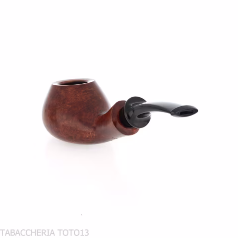 Tsuge Kaga 901 G9 Bent Brandy Natural Briar Polished with 9mm Filter - Tobacco Pipes - Natural root