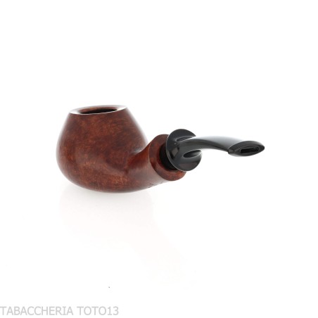 Tsuge Kaga 901 G9 Curvada Brandy, Briar Natural Pulido con Filtro de 9 mm - Pipas de Tabaco