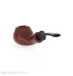 Tsuge Kaga 901 G9 Bent Brandy Natural Briar Polished with 9mm Filter - Tobacco Pipes - Natural root