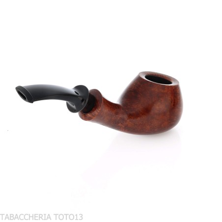 Tsuge Kaga 901 G9 Bent Brandy, Natur-Bruyère, poliert, mit 9-mm-Filter - Tabakpfeifen