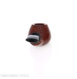 Tsuge Kaga 901 G9 Bent Brandy en bruyère naturelle polie avec filtre 9 mm - Pipe Pour le Tabac - Racine naturelle