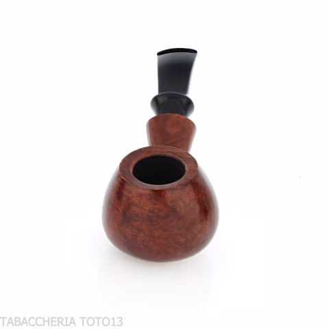 Tsuge Kaga 901 G9 Bent Brandy Natural Briar Polished with 9mm Filter - Tobacco Pipes - Natural root