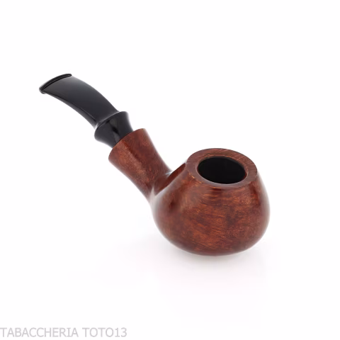 Tsuge Kaga 901 G9 bent brandy radica naturale lucida con filtro 9 mm - Pipe