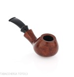 Tsuge Kaga 901 G9 Bent Brandy, Natur-Bruyère, poliert, mit 9-mm-Filter - Tabakpfeifen