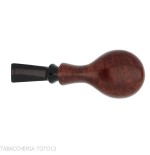Tsuge Kaga 901 G9 Curvada Brandy, Briar Natural Pulido con Filtro de 9 mm - Pipas de Tabaco