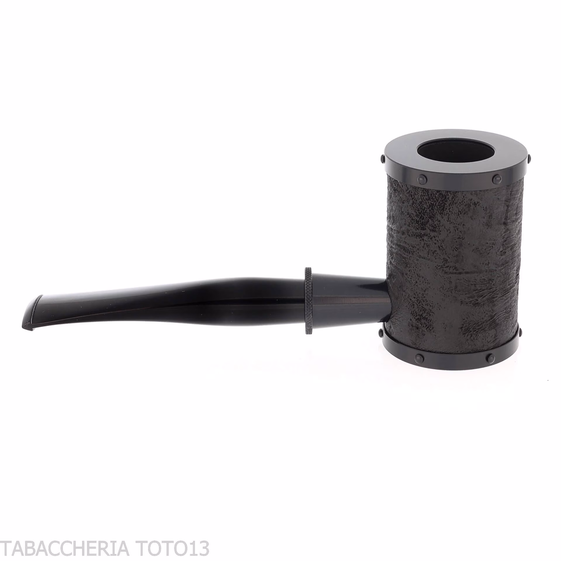 Tsuge pipa Yoroi G9 pipa de tabaco con chorro de arena negra - Pipas de Tabaco