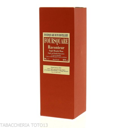 Foursquare Raconteur Old Barbados Rum Double Maturation Vol.61% Cl.70 - Spiritueux - Jus de canne à sucre