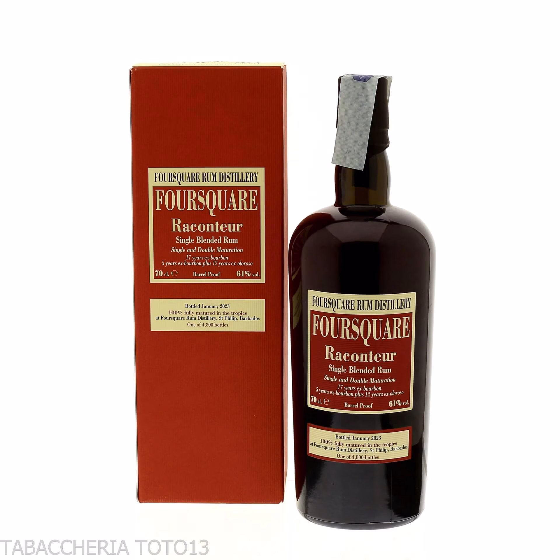Foursquare Raconteur Old Barbados Rum Double Maturation Vol.61% Cl.70 - Spiritueux - Jus de canne à sucre