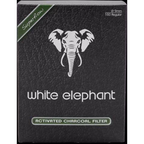 Filtros de carbón activado elefante blanco 9 mm paquete de 150 piezas - Accesorios para pipas de tabaco