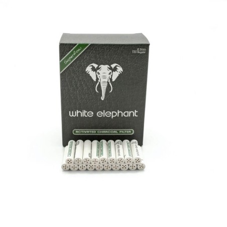Aktivkohlefilter von White Elephant, 9 mm, Packung mit 150 Stück - Zubehör für Tabakpfeifen