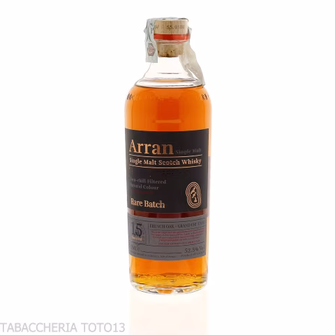 Arran 15 Y.O. rare batch French Oak - Grand Cru Cask Vol.52,5% Cl.70 - Destilliert