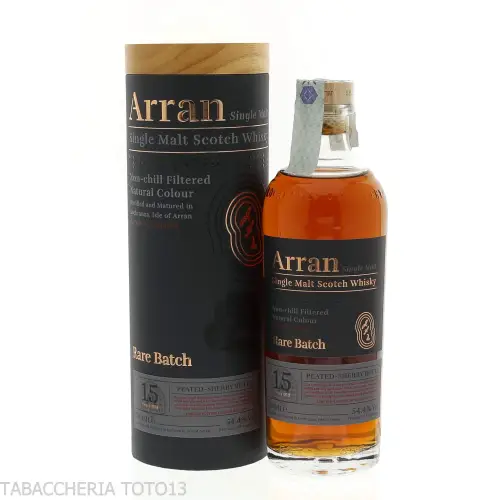 Arran 15 Y.O. rare batch Peated - Sherry Butts Vol.54,4% Cl.70 - Licores