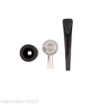 Tsuge Roulette kleines geschliffenes schwarzes WurzelPfeife - Tabakpfeifen