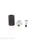 Tsuge Roulette pipa de raíz de burl negro lijado pequeño - Pipas de Tabaco