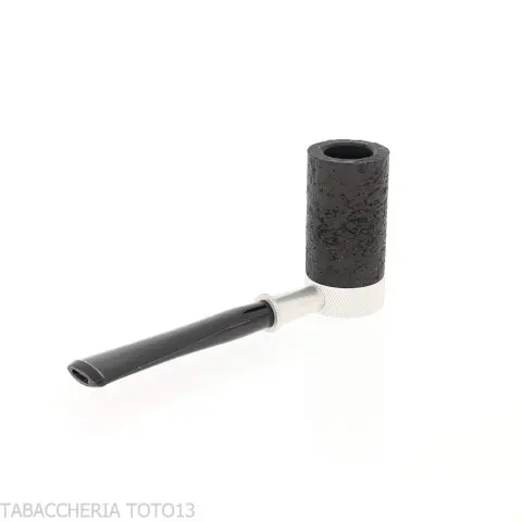 Tsuge Roulette pipa de raíz de burl negro lijado pequeño - Pipas de Tabaco