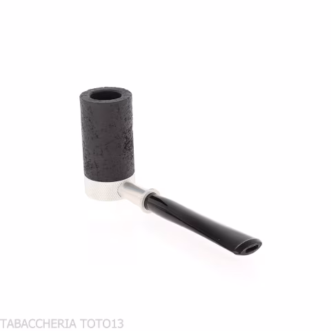 Tsuge Roulette pipa de raíz de burl negro lijado pequeño - Pipas de Tabaco