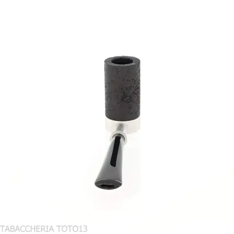 Tsuge Roulette pipa de raíz de burl negro lijado pequeño - Pipas de Tabaco