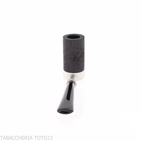 Tsuge Roulette small sanded black burl root pipe - Tobacco Pipes - Natural root, Metal