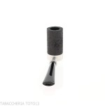 Tsuge Roulette small sanded black burl root pipe - Tobacco Pipes - Natural root, Metal