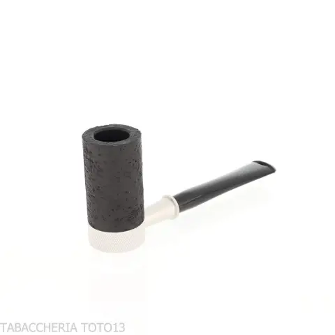 Tsuge Roulette pipa de raíz de burl negro lijado pequeño - Pipas de Tabaco