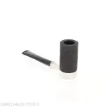 Tsuge Roulette pipa de raíz de burl negro lijado pequeño - Pipas de Tabaco