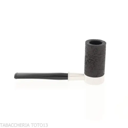 Tsuge Roulette small sanded black burl root pipe - Tobacco Pipes - Natural root, Metal