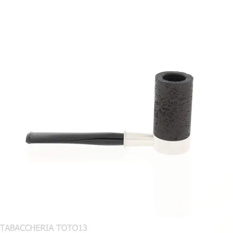 Tsuge Roulette pipa de raíz de burl negro lijado pequeño - Pipas de Tabaco