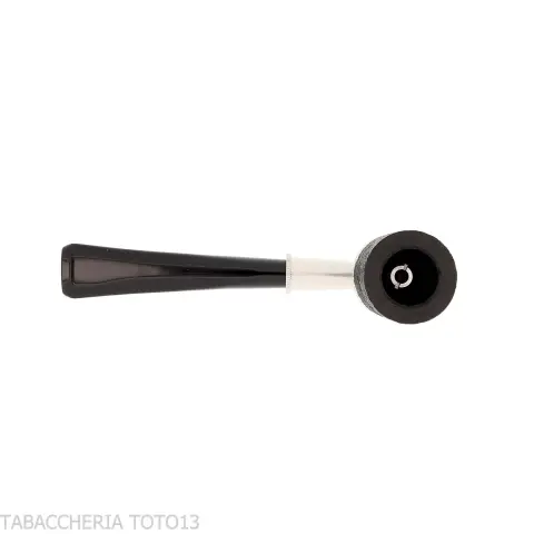 Tsuge Roulette pipa de raíz de burl negro lijado pequeño - Pipas de Tabaco