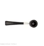 Tsuge Roulette pipa de raíz de burl negro lijado pequeño - Pipas de Tabaco