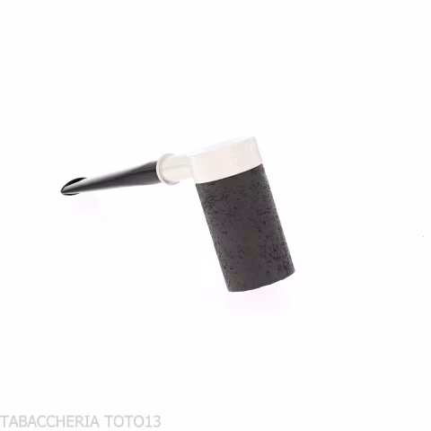 Tsuge Roulette small sanded black burl root pipe - Tobacco Pipes - Natural root, Metal