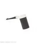 Tsuge Roulette pipa de raíz de burl negro lijado pequeño - Pipas de Tabaco