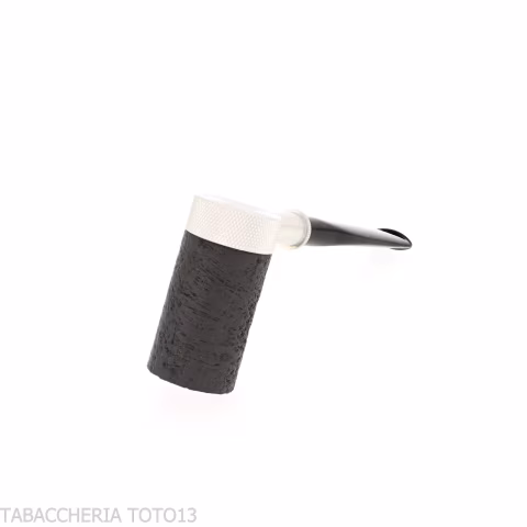 Tsuge Roulette small sanded black burl root pipe - Tobacco Pipes - Natural root, Metal