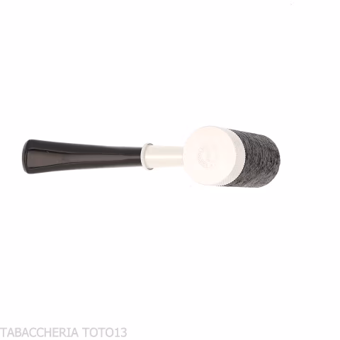 Tsuge Roulette small sanded black burl root pipe - Tobacco Pipes - Natural root, Metal