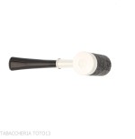 Tsuge Roulette pipa de raíz de burl negro lijado pequeño - Pipas de Tabaco