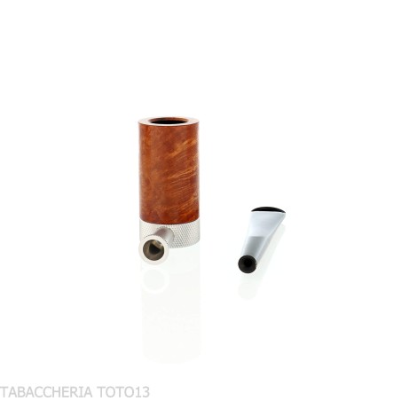 Tsuge Roulette small pipe natural light root - Tobacco Pipes - Natural root, Metal