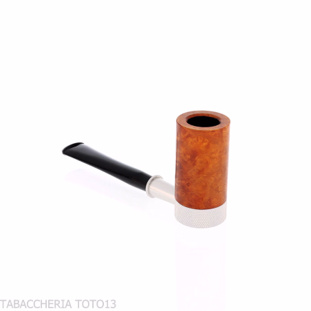 Tsuge Roulette petit pipe racine de lumière naturelle - Pipe Pour le Tabac - Racine naturelle, Métal