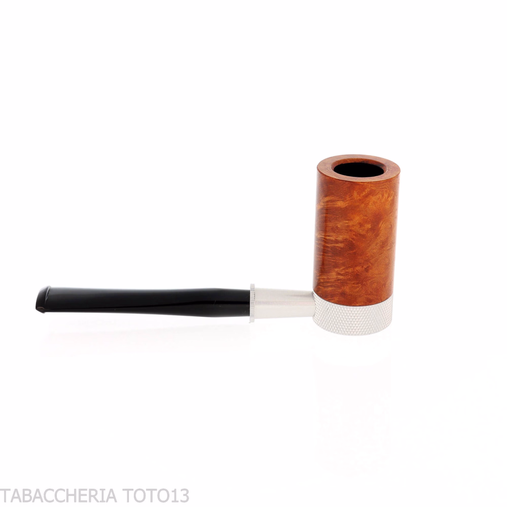 Tsuge Roulette petit pipe racine de lumière naturelle - Pipe Pour le Tabac - Racine naturelle, Métal