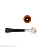 Tsuge Roulette piccola radica naturale chiara reverse calabash concept - Pipe