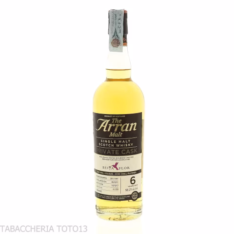 Arran Beija-Flor Heavily Peated Private Cask Bourbon 6 Y.O. Vol.58,2% Cl.70 - Licores