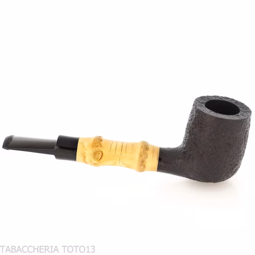 Tsuge Bamboo Straight Billiard sabbiata nera-Tsuge