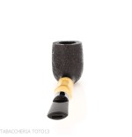 Tsuge Bamboo Straight billiard pipa de tabaco con chorro de arena negro - Pipas de Tabaco