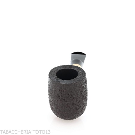 Tsuge Bamboo Straight Billiard schwarz sandgestrahlte Tabakpfeife - Tabakpfeifen