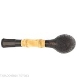 Tsuge Bamboo Straight Billiard schwarz sandgestrahlte Tabakpfeife - Tabakpfeifen